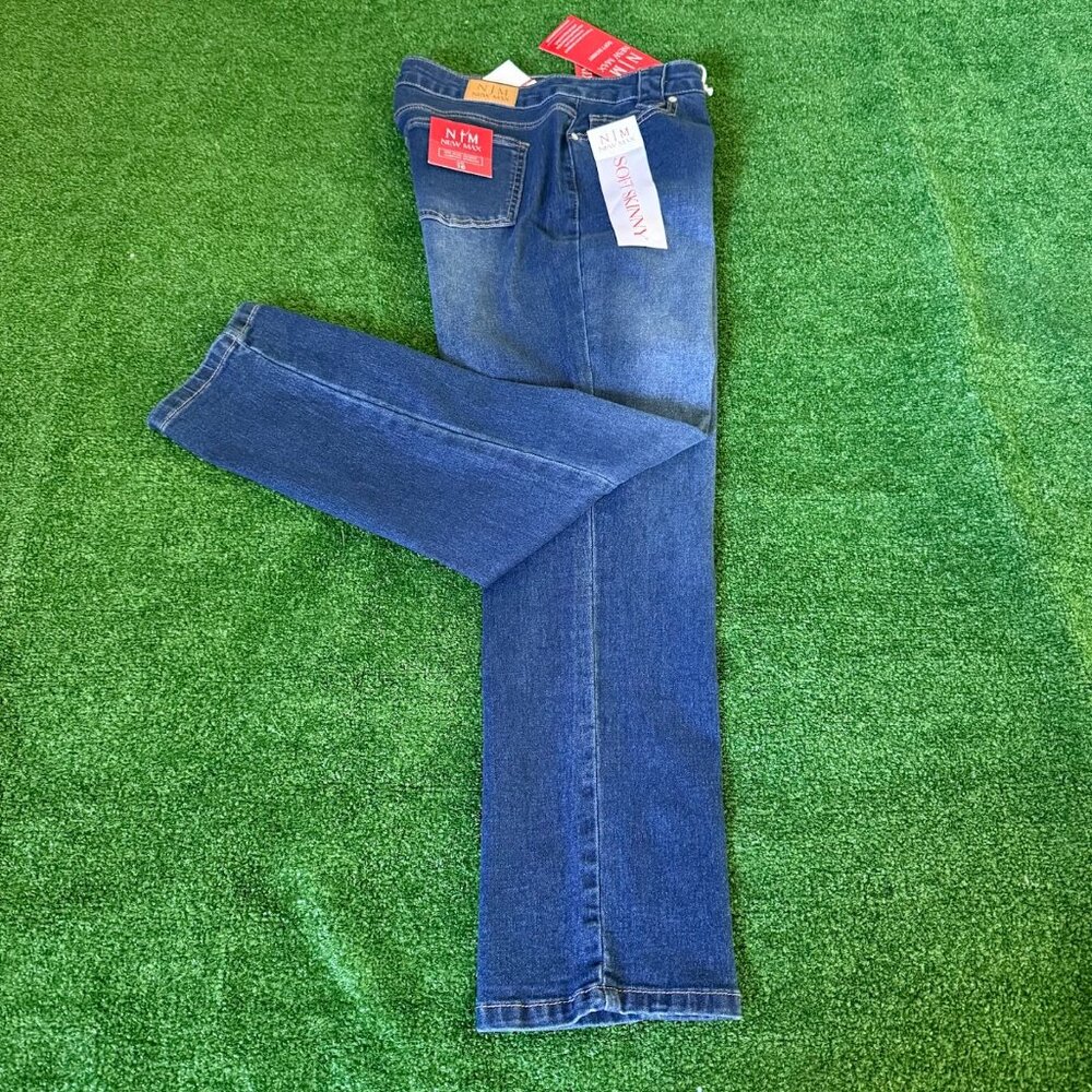 N/M New Max Mid Rise Soft Skinny Comfort Stretch Blue Jeans Pants  Size 16 NWT